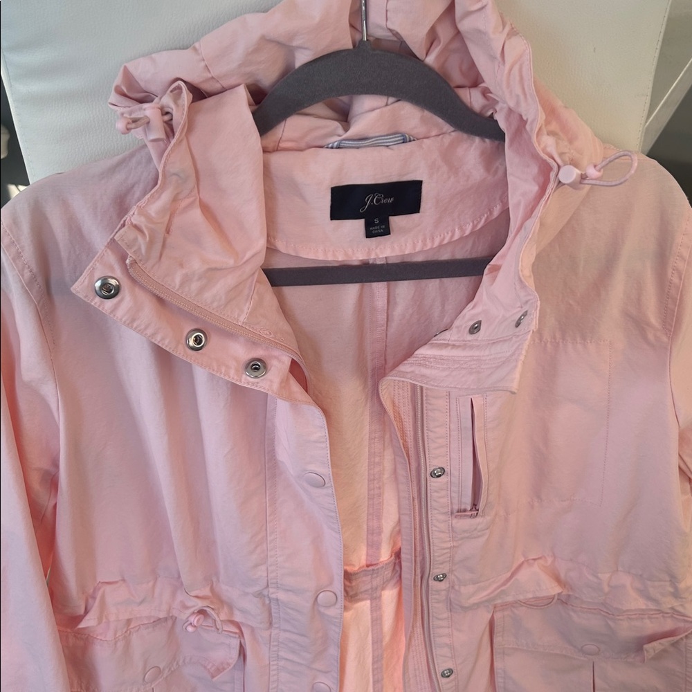 J. Crew Light Pink Hooded Utility Jacket - Picture 5 of 16